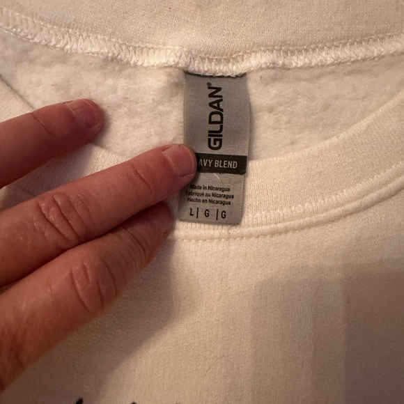 Don’t be Salty Gildan Crisp White Sweatshirt - Picture 2 of 3